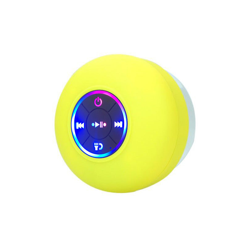 Big Suction Cup Waterproof Bluetooth Speaker LED Light